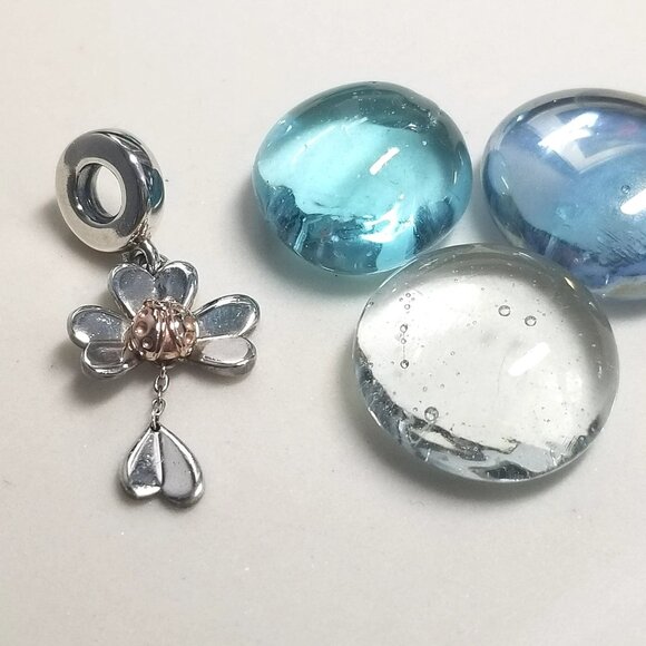 Authentic Pandora Clover Lady Bird Dangle Charm Love Makes Life Extraordinary - Picture 2 of 5